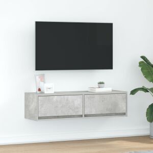 TV Szekrény Betongrey 100x31x25,5 cm Szerelt Fa 136499335 - Faliszekrény