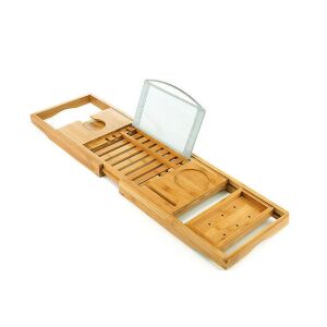 Tavă reglabilă pentru cadă din bambus 129226409 - Mobilier de baie