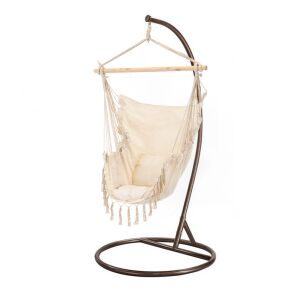Puerto függőszék állvánnyal bézs-barna 129226457 - Meble ogrodowe
