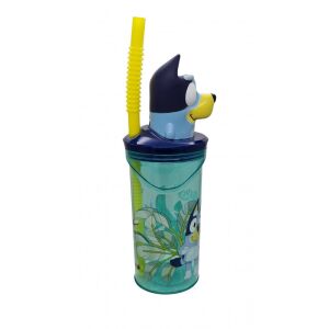 Pahar de plastic 3D Bluey Splash 360 ml 136090123 - Pahare cu paie