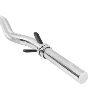 F-25 EZ Curl rúd menetes gallérokkal, 1,2m, 150kg maximális súly, ezüst - Súlyzórúd