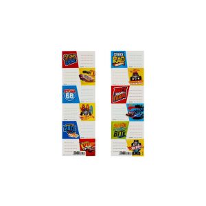 Hot Wheels 6 db-os füzetcímke - kétféle 129233553 - Füzetcímke