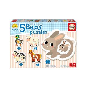 Educa 5 az 1-ben Baby sziluett puzzle (3,4,5 db-os) - Állatok - Nyuszis (17574) 129233776 - Baba puzzle