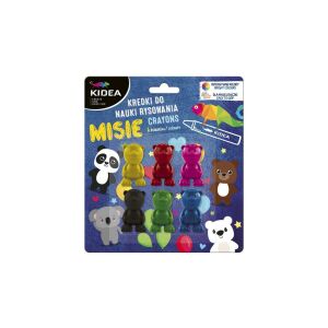 WACHSMALSTIFTE, 6 FARBEN, TEDDYBÄREN, IDEE B/C 129233994 - Derform