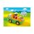 Playmobil 1.2.3 Állatkerti autó orrszarvúval játékszett, 70182, játék autó, orrszarvú, vadőr