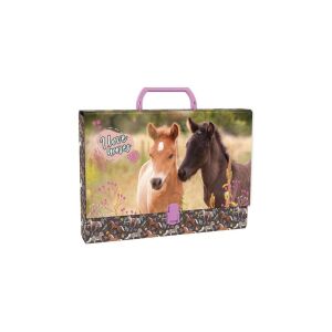 I love horses lovas fogantyús irattartó A4/45 mm - Virágok között 129234362 - Füzetbox