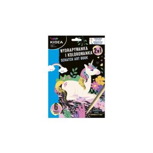 Kidea 2 az 1-ben képkarcoló és színező készlet - Unikornis (WKBKA)