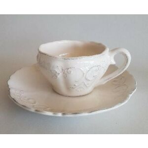 Romantikus csipkés kávéscsésze,0,1 l ,natur, kerámia, kézzel festett 129249498 - Vanilia Kerámia