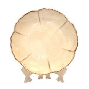 Romantikus teásalj,natúr,kerámia,kézzel festett-dia.22cm 129249782 - Teás alátét