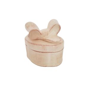 Romantikus natúr doboz ovál,kerámia,kézzel festett-15,5x11,5x15cm 129249784 - Vanilia Kerámia