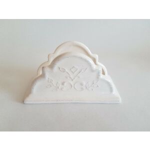 Romantikus csipkés szalvétatartó, natur, kerámia, kézzel festett 15x7,8x7,8cm 129249786 - Vanilia Kerámia