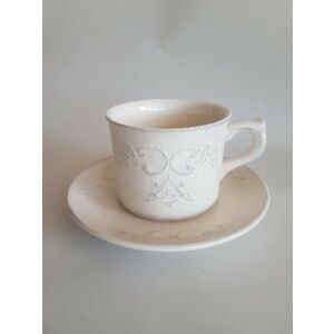 Romantikus csipkés óriás bögre, 0,5l, natur, kerámia, kézzel festett 129249790 - Vanilia Kerámia