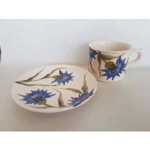 Búzavirágos desszerttányér,dia.20 cm,kerámia,kézzel festett 129249811 - Vanilia Kerámia