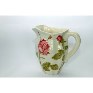 Régi rózsás kanna,kerámia,kézzel festett-1,5liter 129249812 - Kancsó