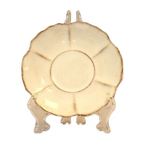 Romantikus kávéstányér,natúr,kerámia,kézzel festett-dia15cm