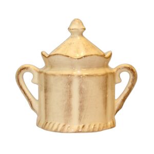 Romantikus cukortartó, natúr, kerámia, kézzel festett 10x15cm 129249911 - Vanilia Kerámia