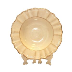 Romantikus mélytányér natúr,kerámia,kézzel festett 129249915 - Vanilia Kerámia