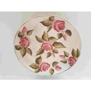 Domború mintás nagytál, virágos bordó,kerámia kézzel festett-dia.31x5cm 129249934 - Vanilia Kerámia