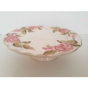 Domború mintás tortatál,virágos bordó,kerámia,kézzel festett dia28x9cm 129249936 - Vanilia Kerámia