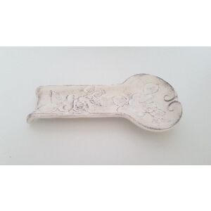 Domború mintás lapos fakanáltartó,virágos natúr,kerámia,kézzel festett 129249937 - Vanilia Kerámia