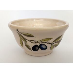 Violin olajbogyós műzlistál kicsi,0,3l , kerámia, kézzel festett