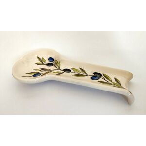 Violin olajbogyós fakanáltartó fekvő,25x12,5x3cm, kerámia, kézzel festett