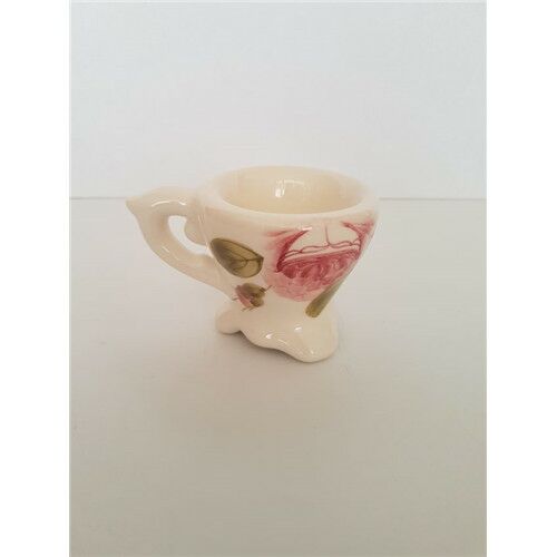 Romantikus rózsás tojástartó,kerámia,kézzel festett-6cm