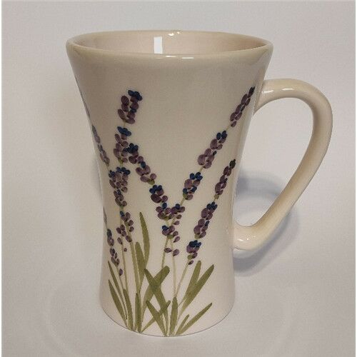 Violin levendulás hosszú bögre, kerámia, kézzel festett 5dl 129250011