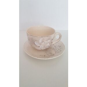 Domború mintás jumbó alj,virágos natúr,kerámia,kézzel festett 129250027 - Vanilia Kerámia