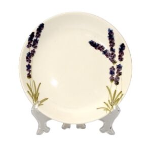 Violin levendulás, óriás bögre alj/desszerttányér kerámia, kézzel festett dia20cm 129250071 - Vanilia Kerámia