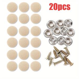 20 db autós tetőkárpit javító csat, bézs, közeli kép - Jármű karosszéria rögzítő