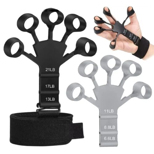 Állítható ujj és csukló edző, 2 db, szilikon, ellenállás 3-9 kg 129251175