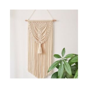 Makramé fali akasztó Boho stílusú, 5 mm-es pamutzsinór, 41x80 cm