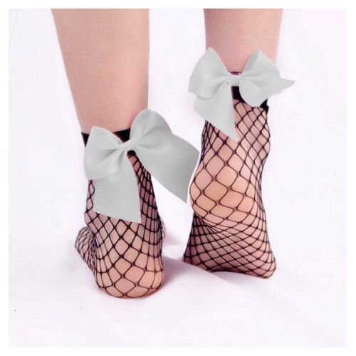 Hálózokni nagy masnival, fekete szürke masnival, egy méret mindenkinek 129252381