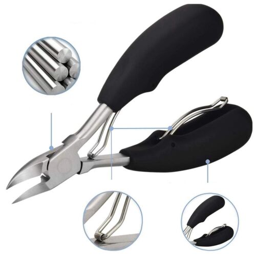 Többfunkciós köröm- és kutikula olló, sebészeti acél, csúszásgátló fogantyú, 10x3x2,4 cm 129252394