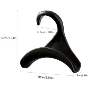 5 db-os fekete műanyag akasztókészlet a szekrényben lévő táskákhoz