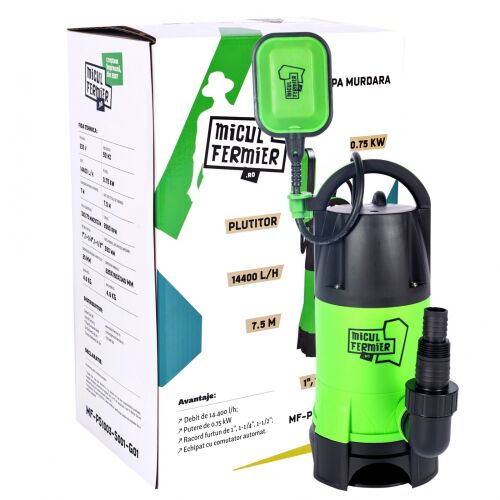 Pompa apa murdara cu tocator si plutitor, 750 W, 14400 l/h, 7.5 m 134813056