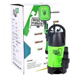 Szennyvízszivattyú aprítóval és úszóval, 750 W, 14400 l/h, 7,5 m 134813056 - Micul Fermier
