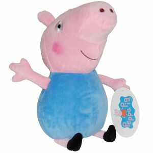Pluszowa zabawka George z Peppa Pig, 27 cm - Interaktywna gra dla dzieci, LEGO DUPLO, Indiański namiot, Gra rozwojowa dla małych dzieci, Interaktywny pluszak i Plusz