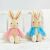 Flopsy Nyuszi plüss játék, 26 cm, Beatrix Potter-től, rózsaszín dzsekiben, és Peter Nyuszi plüss játék, 26 cm, Beatrix Potter-től, kék dzsekiben