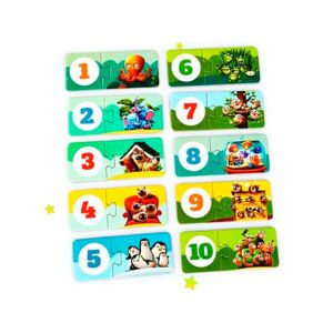 Puzzle Cubika Moi Przyjaciele, 20 elementów, liczby od 1 do 10, ilustracje zwierząt, edukacyjna zabawka dla dzieci - Puzzle