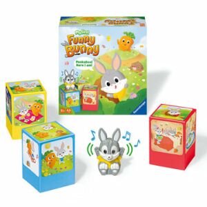 Mój pierwszy Funny Bunny Ravensburger társasjáték kisgyermekeknek, éneklő nyuszival és színes kockákkal - Ravensburger
