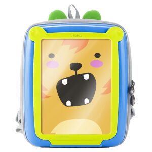 Plecak GoVinci Blauer RUCKSACK | GREENE z wzorem lwa, widok z przodu - Plecak, torba Ovis