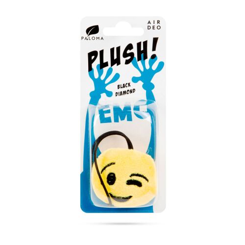 Osviežovač vzduchu Paloma EMO Plush BLACK DIAMOND s mrkajúcim emoji dizajnom