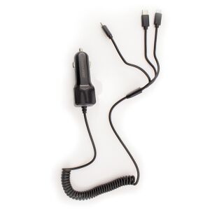 Carguard univerzális autós töltő micro USB, iPhone és USB csatlakozókkal. - Autós töltő