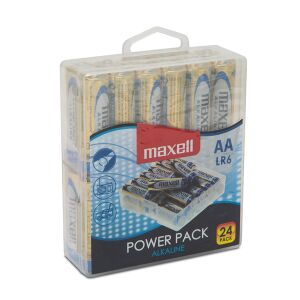 MAXELL LR-6 AA 24pcs resealable transparent plastic box, alkaline 129270279 - Batteries & Accumulator