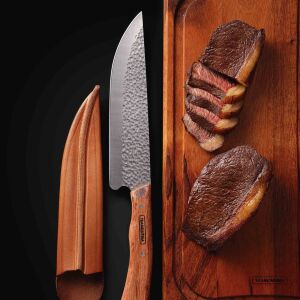 Kuchársky nôž s 20 cm čepeľou s koženým puzdrom Nomade Tramontina 22869008 129278768 - Kuchynské pomôcky