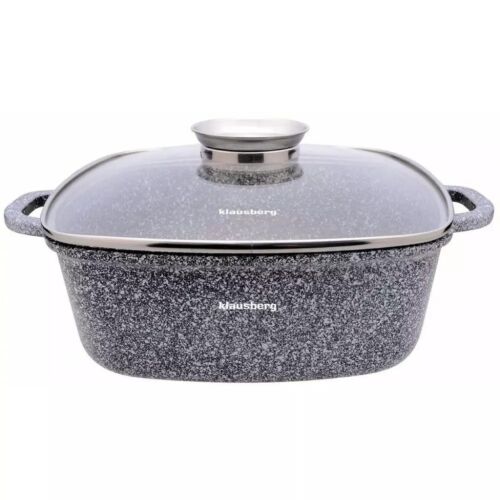 Klausberg KB7531 5.5L Négyzet alakú lábas üvegfedővel