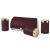 Berlinger Haus Leonardo collection bread box and canisters, burgundy, stainless steel