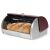 Berlinger Haus Leonardo collection bread box, burgundy, stainless steel, with bread inside
